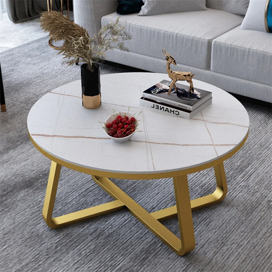 YQ Forever Modern Nordic Tea Table Marble design Round Coffee Table