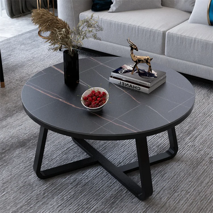 YQ Forever Modern Nordic Tea Table Marble design Round Coffee Table