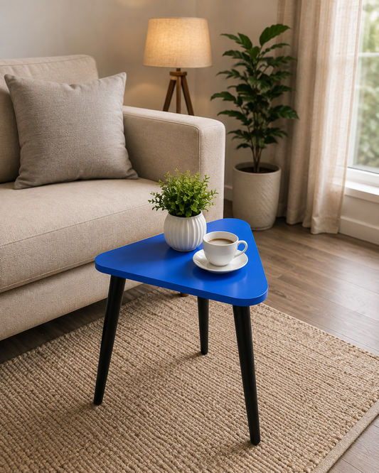 Triangular Wooden Nesting Coffee End Table