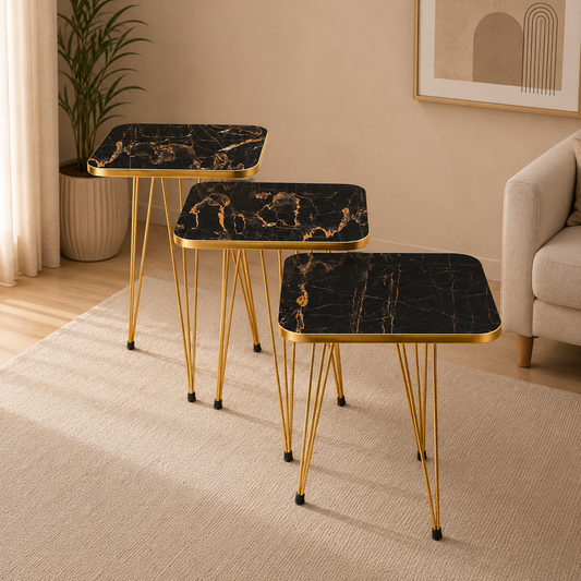 3-Piece Square Coffee & Nesting Table Bc-15701