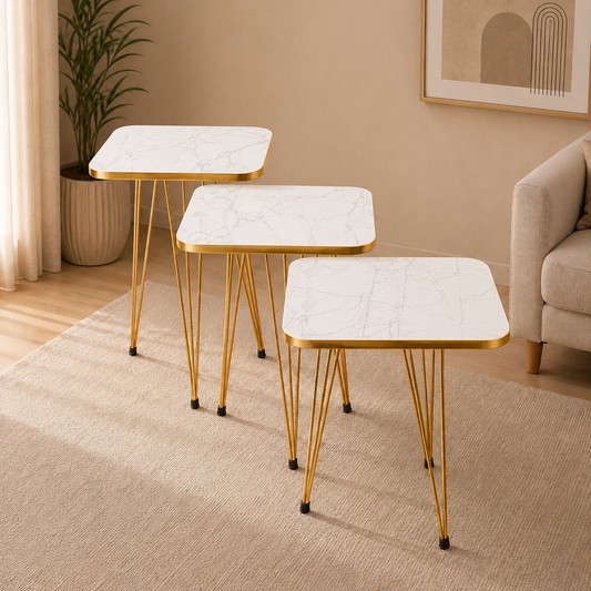 3-Piece Square Coffee & Nesting Table Bc-15701