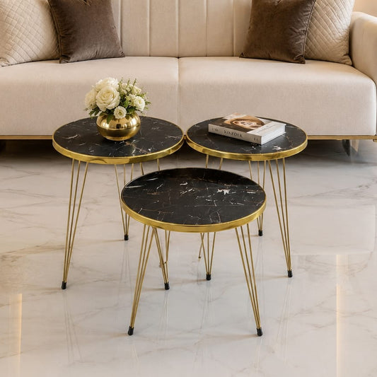 3-Piece Circular Coffee & Nesting Table Bc-15707