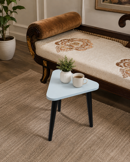 Triangular Wooden Nesting Coffee End Table