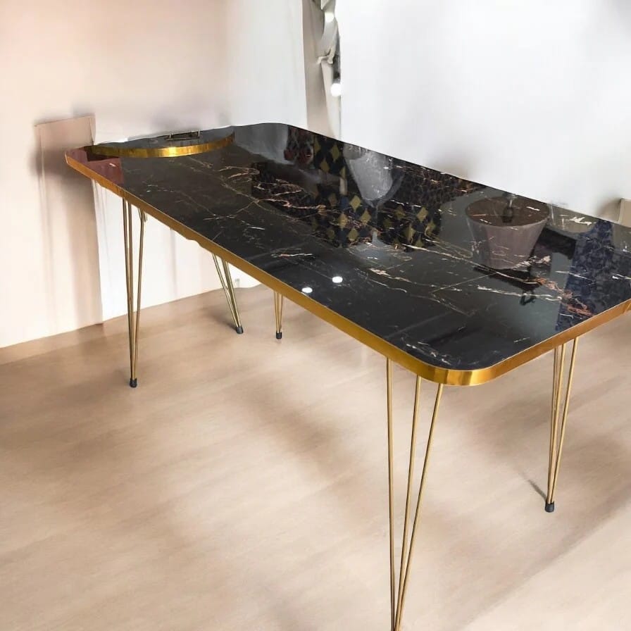 Modern Coffee Table black Marble design 42"/20"