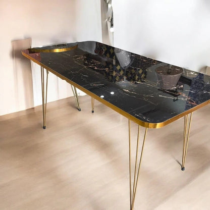 Modern Coffee Table black Marble design 42"/20"