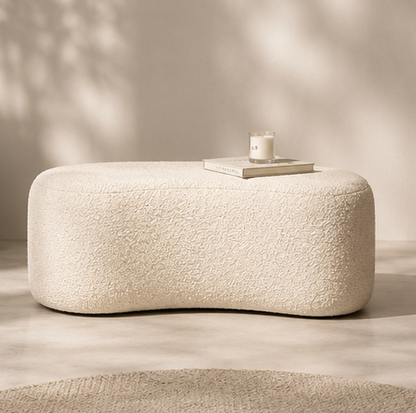 Wnzzy Luxury Soft Bouclé Upholstered Ottoman Bench Bc-15715