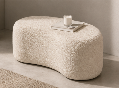 Wnzzy Luxury Soft Bouclé Upholstered Ottoman Bench Bc-15715